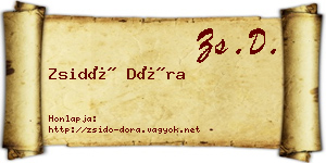 Zsidó Dóra névjegykártya